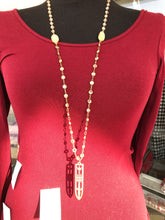 Load image into Gallery viewer, Golden Shadow Swarovski Chain w/Gold Pendant