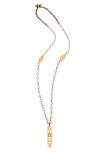 Load image into Gallery viewer, Golden Shadow Swarovski chain w gold pendant